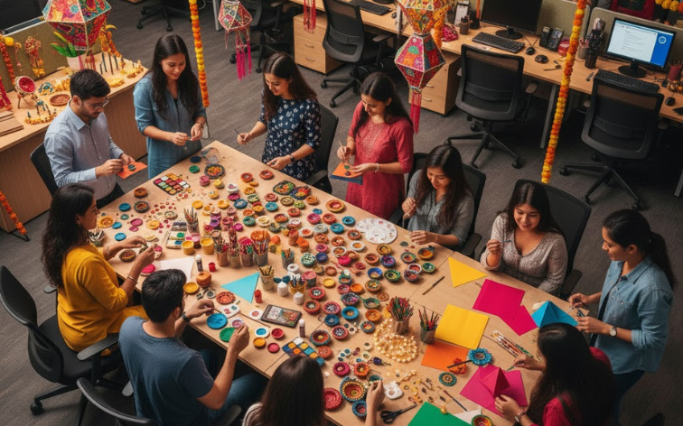 Diya Painting or Lantern-Making Corner - Icon Media